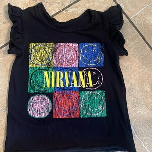 LITTLE GIRLS Toddler Officially Licensed Nirvana Grunge Band T-shirt Sz 2T